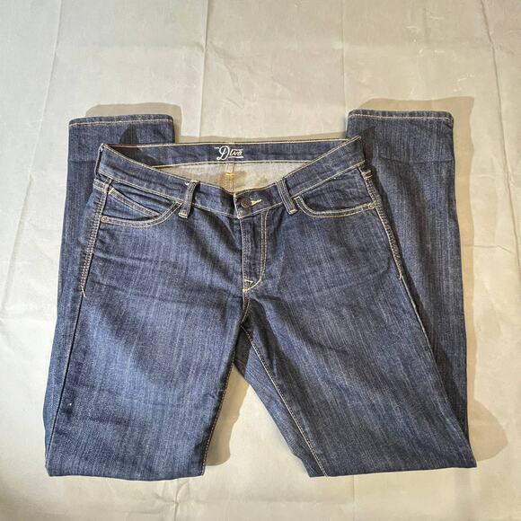 Old Navy The Diva Jeans Womens Size 8 Regular Blue Dark Wash Boot Cut Low Rise - Picture 11 of 16